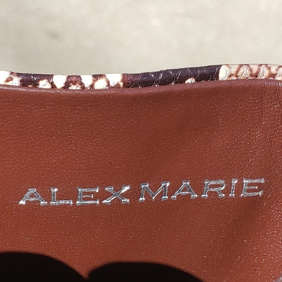 NEW Alex Marie Pamilla Python Snakeskin Leather Heeled Boots Reptile Spring - Picture 11 of 12